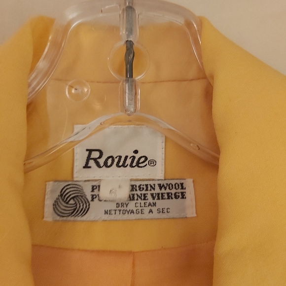 Vtg yellow blazer - Picture 2 of 6